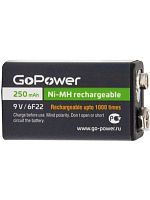 Батареи и зарядные устройства Аккумулятор Ni-MH GoPower Крона (9В) 250мАч