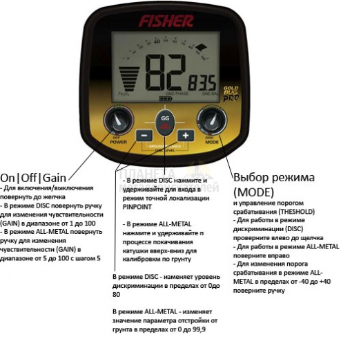    fisher gold bug dp  2